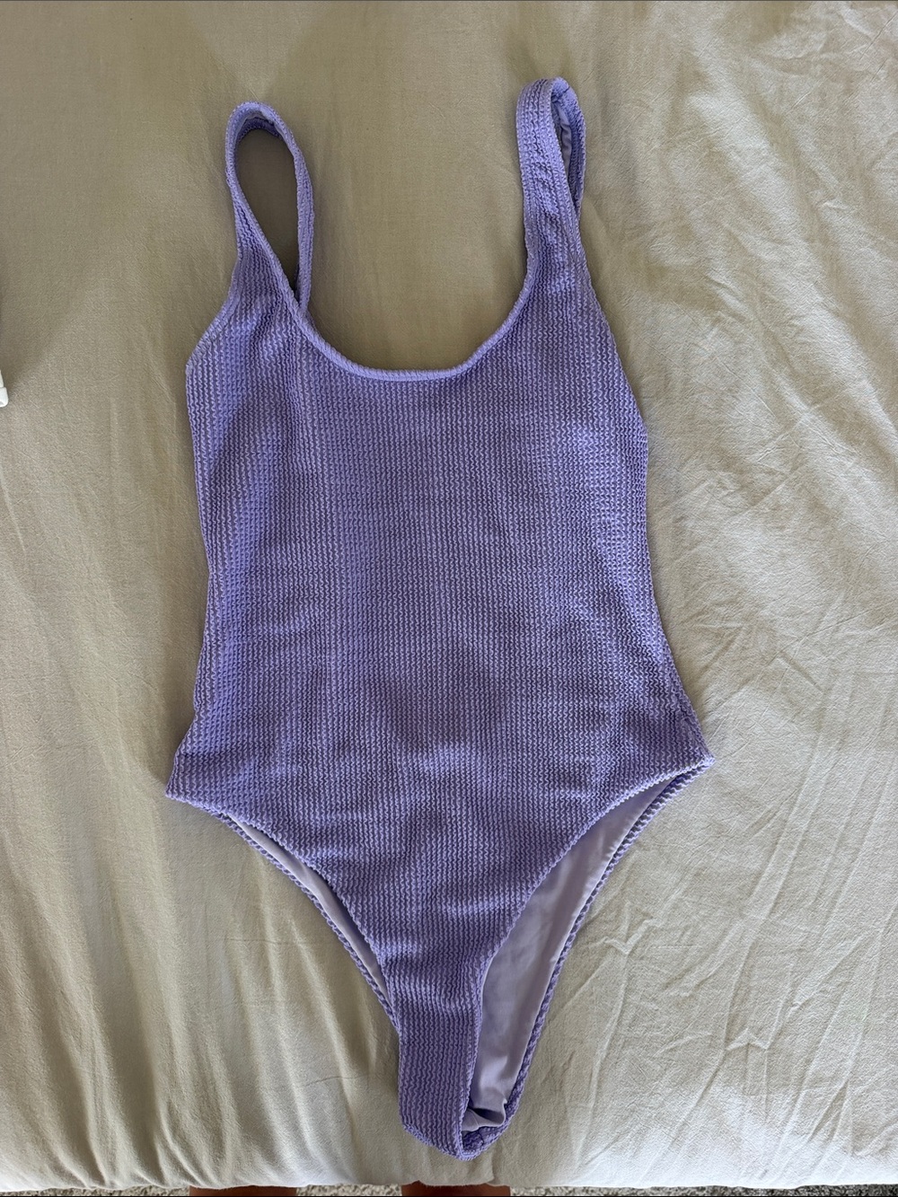Kendall & Kylie Lavender Purple Textured One-Piece Swimsuit